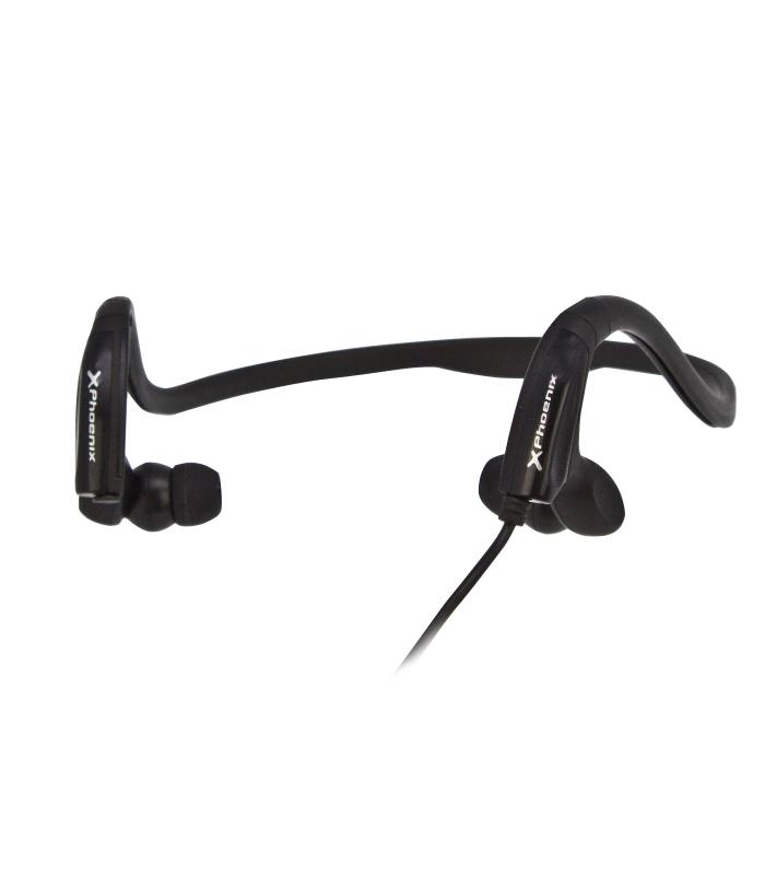 Auriculares de diadema con cable / microfono / control de volumen phoenix  phactivesports / ergonomicos / resistentes al agua y a