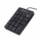 Teclado numérico con cable usb negro