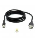 Cable de carga rápida 3a y datos - magnético - micro usb - 1 m