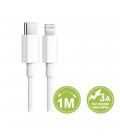 Cable mfi de carga rápida 3a y datos usb - lightning para iphone ipad 1 m