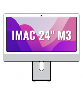 Apple imac 24' retina 4,5k / m3 8-core cpu/ 8gb/ 512gb ssd/ 10-core gpu/ plata