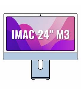 Apple imac 24' retina 4,5k / m3 8-core cpu/ 8gb/ 256gb ssd/ 10-core gpu/ azul