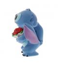 Figura enesco disney lilo & stitch stitch con ramo de rosas