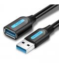 Cable alargador usb 3.0 vention cbhbd/ usb macho - usb hembra/ 50cm/ negro