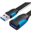 Cable alargador usb 3.0 vention vas-a13-b100/ usb macho - usb hembra/ 1m/ negro y azul