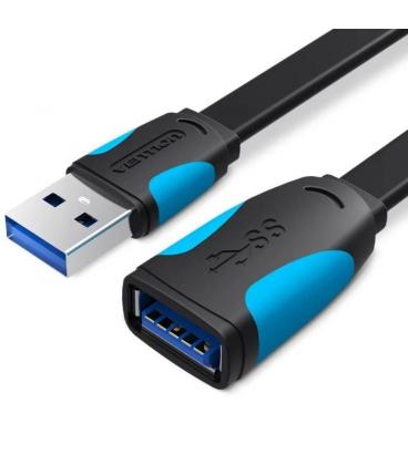 Cable alargador usb 3.0 vention vas-a13-b300/ usb macho - usb hembra/ 3m/ negro y azul