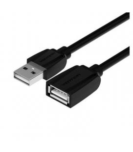 Cable alargador usb 2.0 vention vas-a44-b200/ usb macho - usb hembra/ 2m/ negro