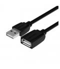 Cable alargador usb 2.0 vention vas-a44-b300/ usb macho - usb hembra/ 3m/ negro