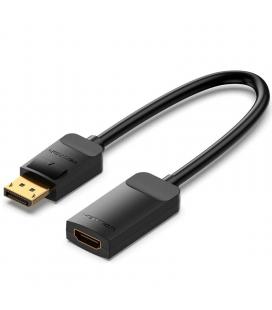 Cable conversor vention hbzbb/ displayport macho - hdmi 4k hembra/ 15cm/ negro