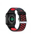 Reloj smartwatch leotec multisport bit 2 plus ip68 negro y rojo 1.4pulgadas