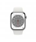 Reloj smartwatch apple watch series 8 gps + cellular 45mm silver ip6x - retina