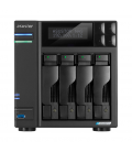 Servidor nas asustor tower 4 bay nas quad - core 2.0ghz dual 2.5gbe ports 4gb ram ddr4