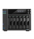 Servidor nas asustor tower 6 bay nas quad - core 2.0ghz dual 2.5gbe ports 8gb ram ddr4