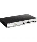 Switch d - link 10 puertos gestionable 8 gigabit ethernet 10 - 100 - 100 poe 2 sfp