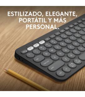 Logitech Pebble Keys 2 K380s teclado RF Wireless + Bluetooth QWERTY Español Grafito
