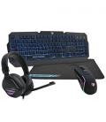 Deep Gaming Pack gaming DeepX-Wing 2 teclado Ratón incluido USB QWERTY Español Negro