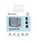 Cargador de Pared Universal Verbatim GNC-65/ 2xUSB Tipo-C/ 1xUSB/ 65W