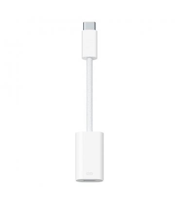Adaptador lightning a usb tipo c apple macho - hembra blanco