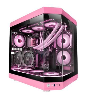 Caja gaming semitorre mars gaming mc-3t/ rosa