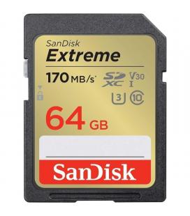 Tarjeta de memoria sandisk extreme 64gb microsd xc uhs-i con adaptador/ clase 10/ 170mbs