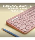 Logitech Pebble Keys 2 K380s teclado RF Wireless + Bluetooth QWERTY Español Rosa