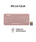 Logitech Pebble Keys 2 K380s teclado RF Wireless + Bluetooth QWERTY Español Rosa