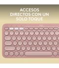 Logitech Pebble Keys 2 K380s teclado RF Wireless + Bluetooth QWERTY Español Rosa