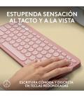 Logitech Pebble Keys 2 K380s teclado RF Wireless + Bluetooth QWERTY Español Rosa