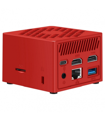 MINIPC LEOTEC INTEL N100 12GB 256GB M.2 WIN11 PRO PRE-INSTAL ROJO