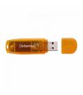 Memoria usb 2.0 intenso rainbow 64gb naranja