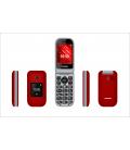 Telefono movil telefunken s460 senior phone - 2.8pulgadas + 1.77pulgadas - rojo