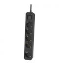 Philips CHP2154B/10 base múltiple 1,5 m 5 salidas AC Interior Negro