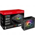 Fuente de alimentacion gaming thermaltake smart rgb atx 600w 80 plus negro