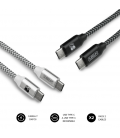 CABLE SUBBLIM 2X PREMIUM USB C TO USB C ALU BLACK/SILVER