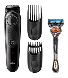 Cortabarbas braun beardtrimmer series 3000 bt3242/ con batería/ incluye gillette f5 proglide