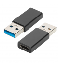 ADAPTADOR EWENT USB 3.2 GEN 1 TIPO A M / USB-C F CUERPO DE ALUMINIO