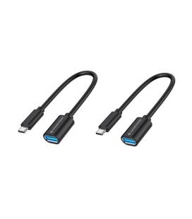 Conceptronic ABBY11B cable USB 0,2 m USB 3.2 Gen 1 (3.1 Gen 1) USB C USB A Negro