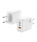 CARGADOR GAN AISENS 65W 2XUSB-C PD3.0 QC4.0 1XUSB-A QC3.0 BLANCO