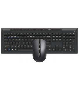 Rapoo 8210M teclado Ratón incluido Bluetooth QWERTY Negro