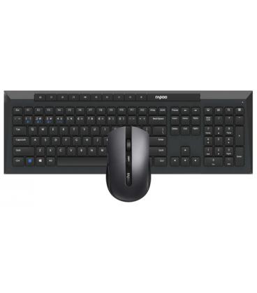 Rapoo 8210M teclado Ratón incluido Bluetooth QWERTY Negro