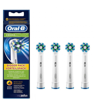 Cabezal de recambio braun para cepillo braun oral-b pro cross action/ pack 4 uds