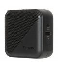 CARGADOR PORTATIL TARGUS 65 W GAN CHARGER - MULTI PORT - WITH TRAVEL ADAPTERS