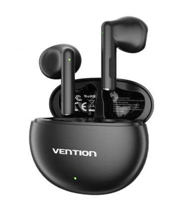 Auriculares bluetooth vention elf 06 nbkb0 con estuche de carga/ autonomía 6h/ negros