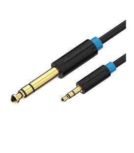Cable estéreo vention babbd/ jack 6.5 macho - jack 3.5 macho/ 50cm/ negro