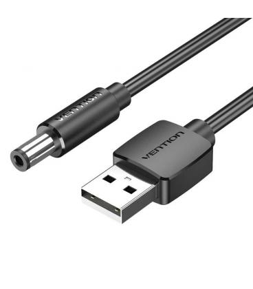 Cable alimentación vention ceybg/ usb-a macho - dc 5.5mm macho/ 1.5m/ negro