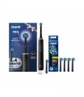 cepillo dental braun oral-b pro 3/ incluye 4 cabezales/ negro