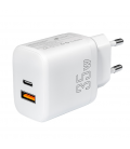 CARGADOR LEOTEC 35W 1 USB C PD+1 USB A NEGRO COMPATIBLE CON APPLE Y SAMSUNG