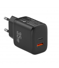 CARGADOR LEOTEC 35W 1 USB C PD+1 USB A NEGRO COMPATIBLE CON APPLE Y SAMSUNG