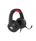 AURICULARES GAMING GENESIS NEON 200 2.0 RGB PC,PS4,XBOX ONE y SWITCH NEGRO-ROJO
