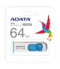 Adata lapiz usb c008 64gb usb 2.0 blanco/azul